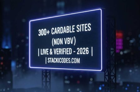 300+ Cardable Sites List (Non VBV) | Live & Verified – 2026